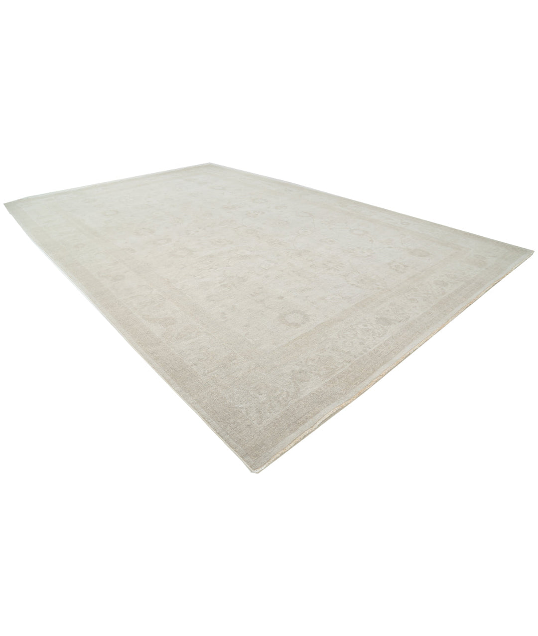 Ivory Afghan Serenity Rug 11' 6" x 17' 10" Hand-Knotted | No. AT65206
