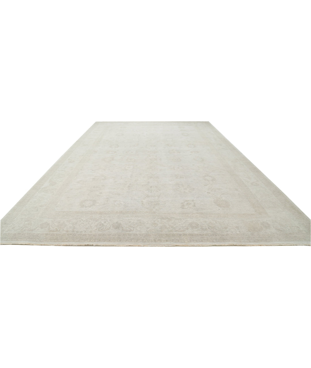 Ivory Afghan Serenity Rug 11' 6" x 17' 10" Hand-Knotted | No. AT65206