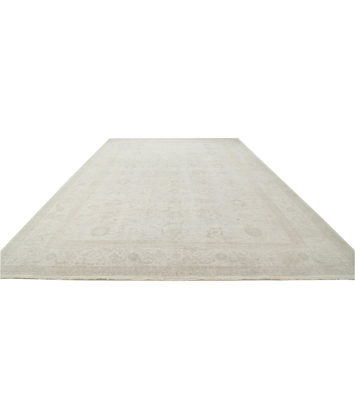 Ivory Afghan Serenity Rug 11' 6" x 17' 10" Hand-Knotted | No. AT65206