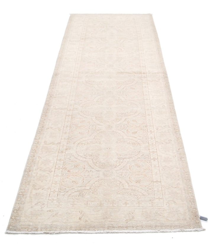 Afghan Tabriz Rug 3' 0" x 10' 1" Hand-Knotted | No. AT17155