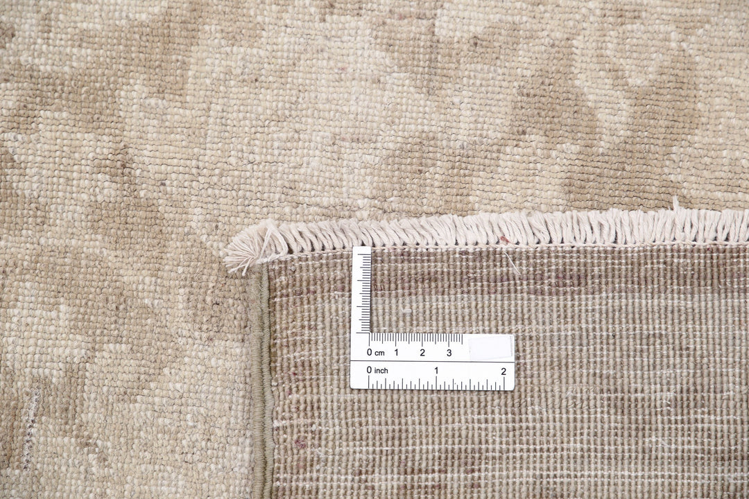 Brown Afghan Serenity Rug 9' 10" x 12' 10" Hand-Knotted | No. AT48587