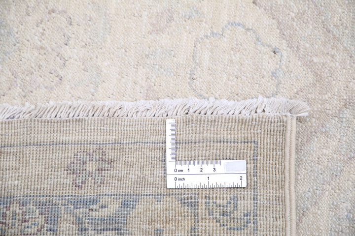 Ivory Afghan Serenity Rug 9' 9" x 13' 8" Hand-Knotted | No. AT58801