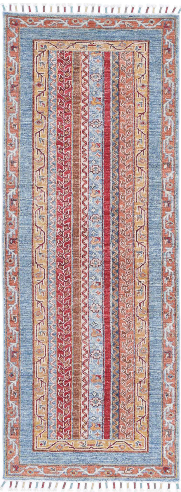 Hand Knotted Shaal Wool Rug 2' 0" x 5' 9" - No. AT46161