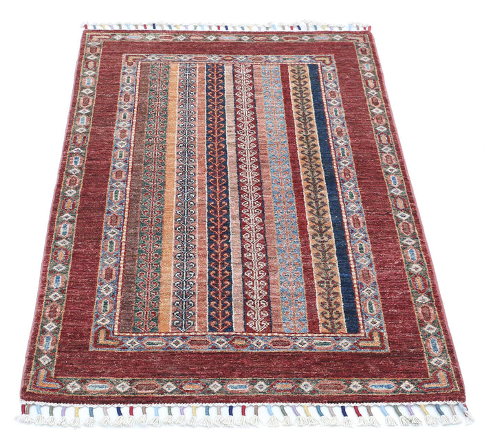 Afghan Shaal Rug 2' 8" x 4' 0" Hand-Knotted | No. AT64361