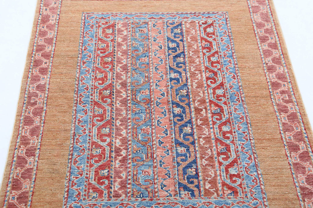 Afghan Shaal Rug 2' 10" x 4' 0" Hand-Knotted | No. AT99067