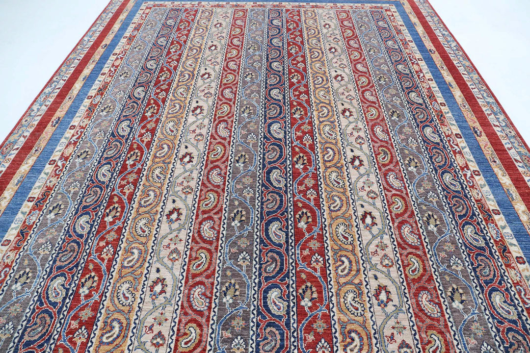 Afghan Shaal Rug 8' 11" x 11' 7" Hand-Knotted | No. AT95065
