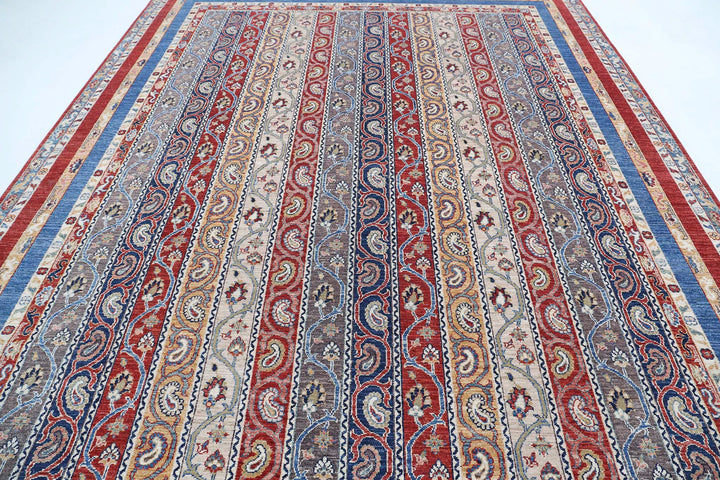 Afghan Shaal Rug 8' 11" x 11' 7" Hand-Knotted | No. AT95065