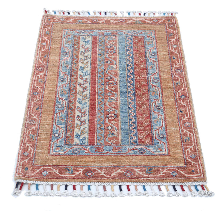 Hand Knotted Shaal Wool Rug 2' 0" x 3' 0" - No. AT28180