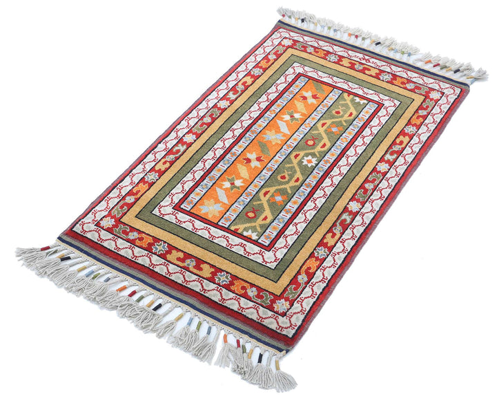 Afghan Shaal Rug 1' 11" x 3' 4" Hand-Knotted | No. AT42473