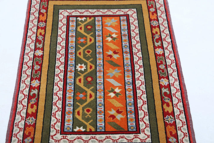 Afghan Shaal Rug 1' 11" x 3' 4" Hand-Knotted | No. AT42473