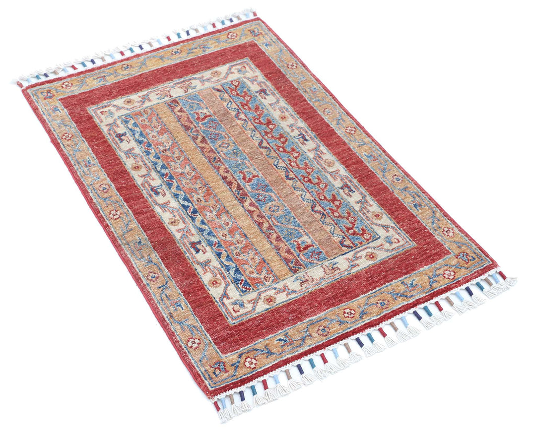 Afghan Shaal Rug 1' 11" x 2' 9" Hand-Knotted | No. AT65853