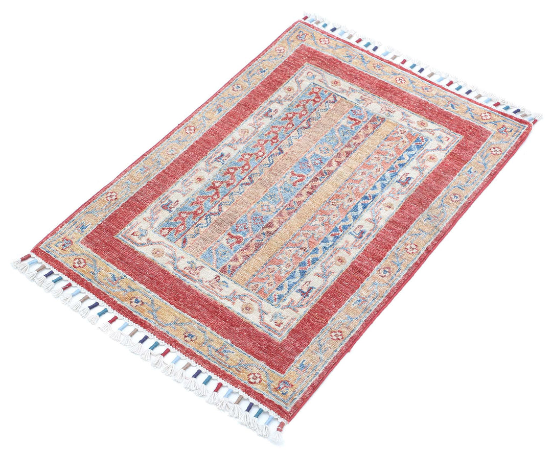 Afghan Shaal Rug 1' 11" x 2' 9" Hand-Knotted | No. AT65853