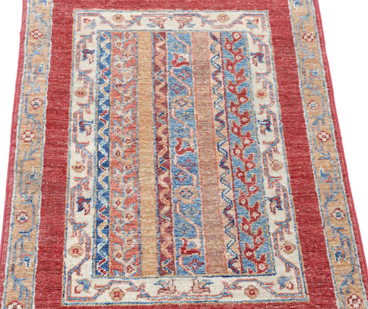 Afghan Shaal Rug 1' 11" x 2' 9" Hand-Knotted | No. AT65853