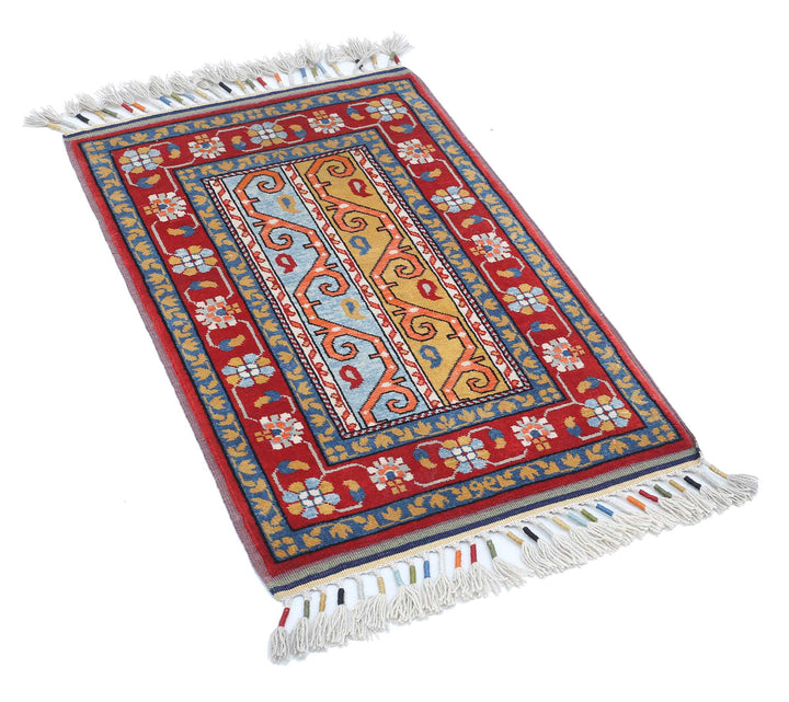 Afghan Shaal Rug 2' 0" x 2' 11" Hand-Knotted | No. AT37819