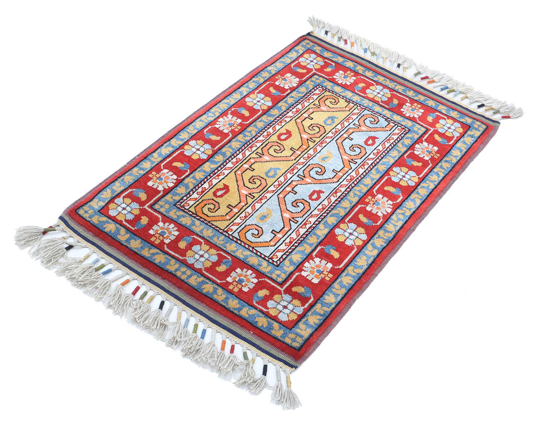 Afghan Shaal Rug 2' 0" x 2' 11" Hand-Knotted | No. AT37819