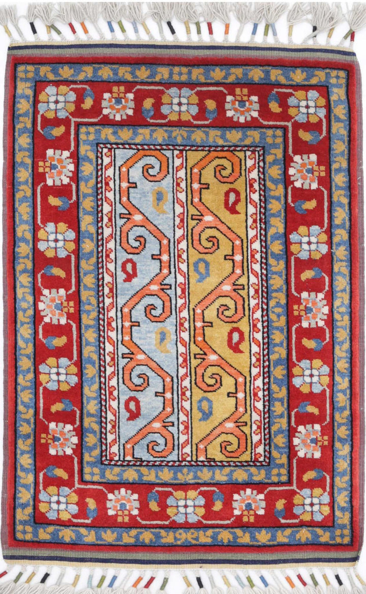 Afghan Shaal Rug 2' 0" x 2' 11" Hand-Knotted | No. AT37819