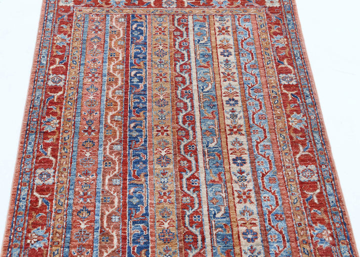Hand Knotted Shaal Wool Rug 2' 8" x 3' 11" - No. AT770721