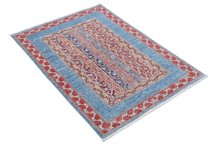 Afghan Shaal Rug 2' 9" x 3' 10" Hand-Knotted | No. AT32283