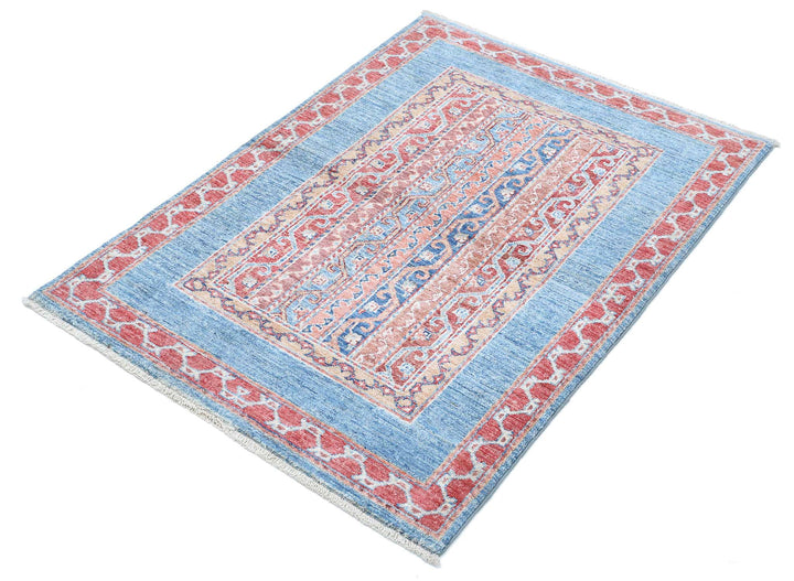 Afghan Shaal Rug 2' 9" x 3' 10" Hand-Knotted | No. AT32283