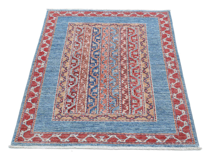 Afghan Shaal Rug 2' 9" x 3' 10" Hand-Knotted | No. AT32283