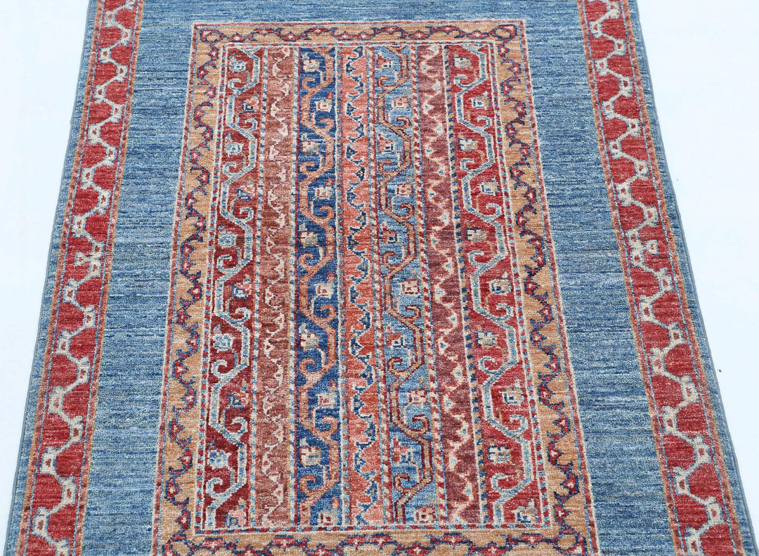 Afghan Shaal Rug 2' 9" x 3' 10" Hand-Knotted | No. AT32283