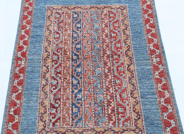 Afghan Shaal Rug 2' 9" x 3' 10" Hand-Knotted | No. AT32283