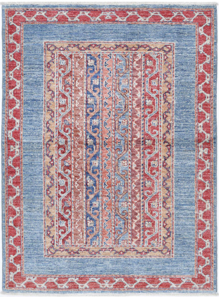 Afghan Shaal Rug 2' 9" x 3' 10" Hand-Knotted | No. AT32283
