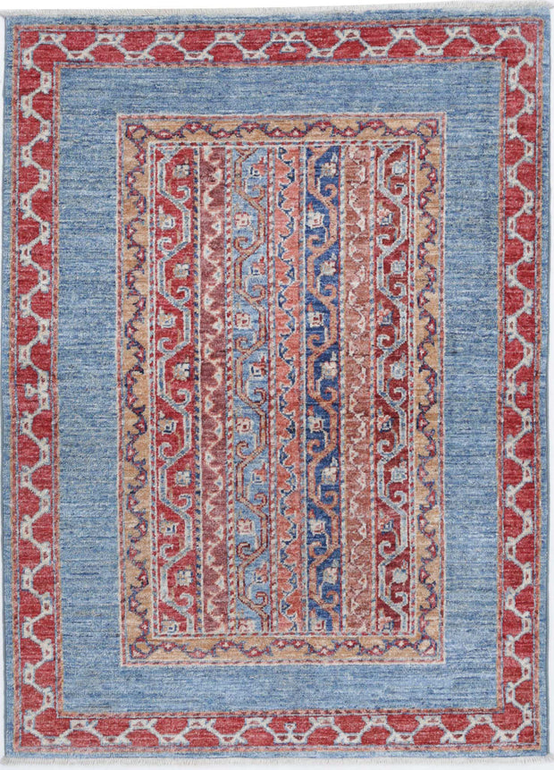 Hand Knotted Shaal Wool Rug 2' 10" x 3' 9" - No. AT74038