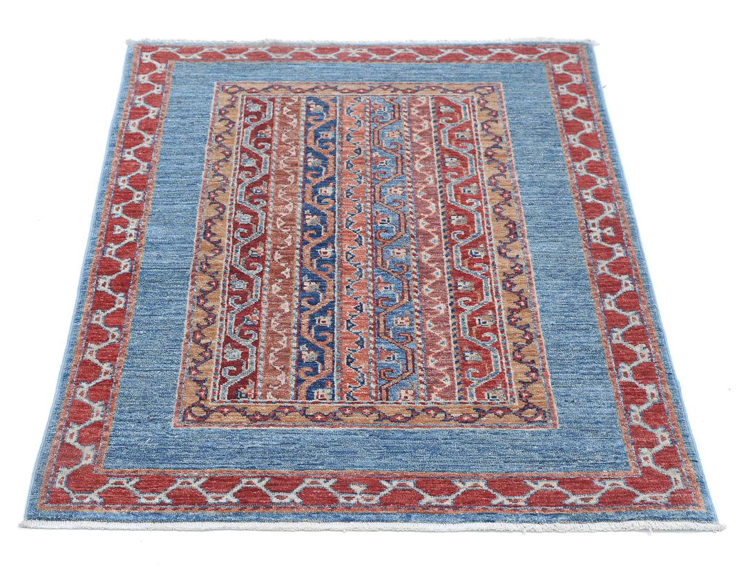 Hand Knotted Shaal Wool Rug 2' 9" x 3' 9" - No. AT145612