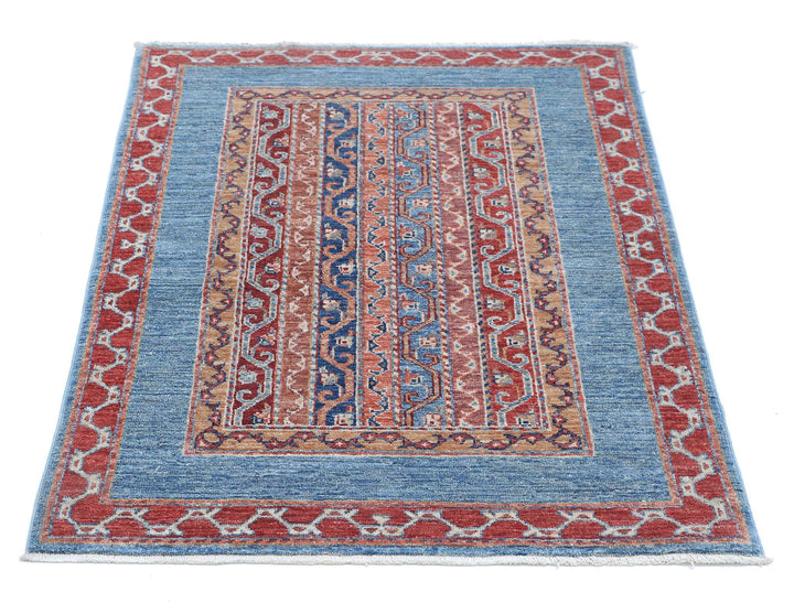 Hand Knotted Shaal Wool Rug 2' 9" x 3' 9" - No. AT145612
