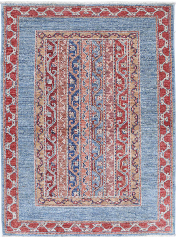 Hand Knotted Shaal Wool Rug 2' 9" x 3' 9" - No. AT70722
