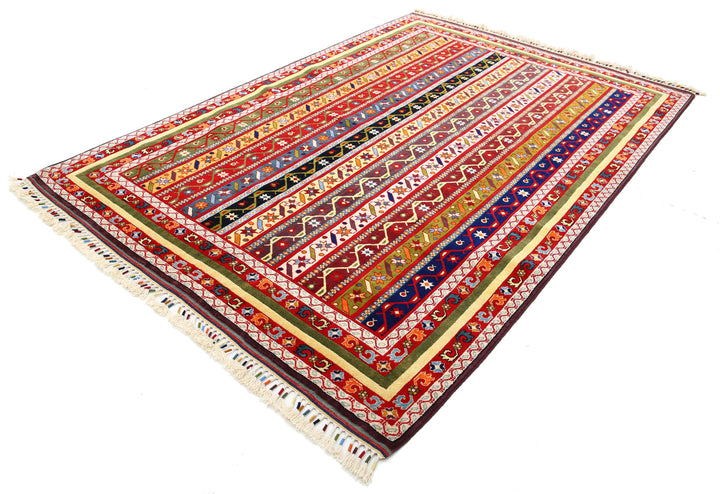 Afghan Shaal Rug 6' 5" x 9' 7" Hand-Knotted | No. AT12060