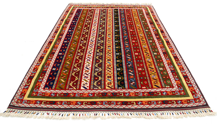 Afghan Shaal Rug 6' 5" x 9' 7" Hand-Knotted | No. AT12060