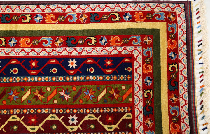 Afghan Shaal Rug 6' 7" x 10' 0" Hand-Knotted | No. AT59075