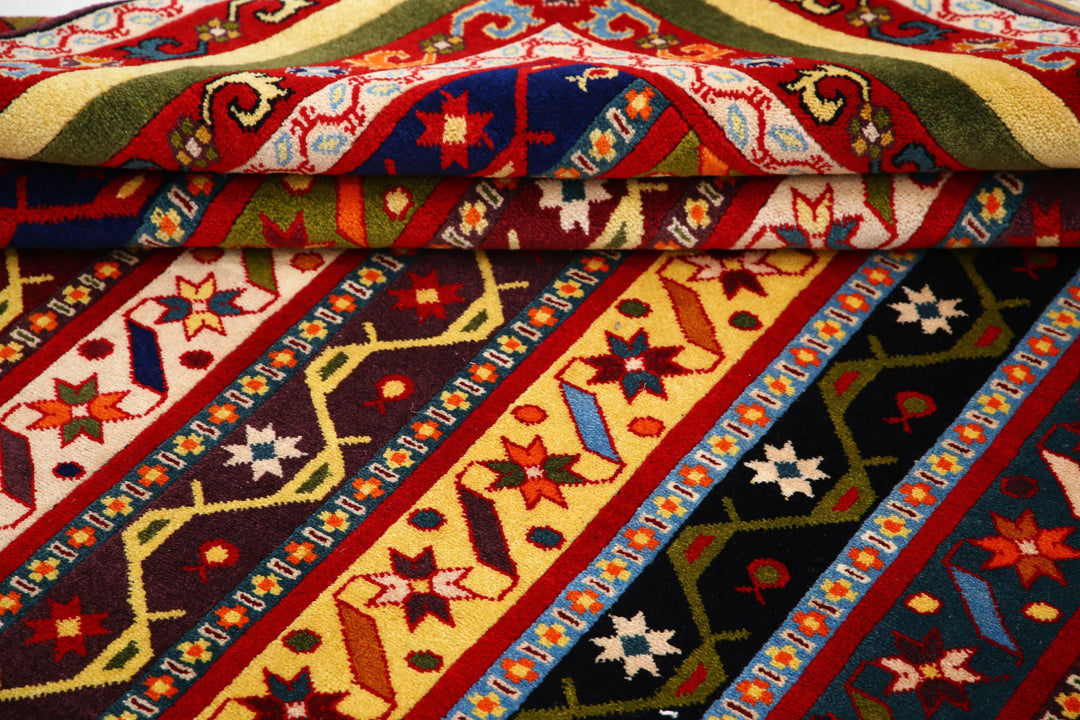 Afghan Shaal Rug 6' 7" x 10' 0" Hand-Knotted | No. AT59075