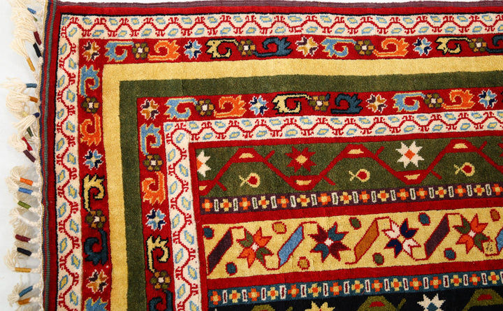 Afghan Shaal Rug 5' 0" x 7' 9" Hand-Knotted | No. AT48197