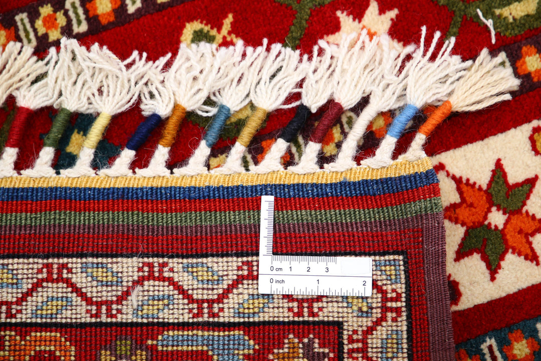 Afghan Shaal Rug 5' 0" x 7' 9" Hand-Knotted | No. AT48197