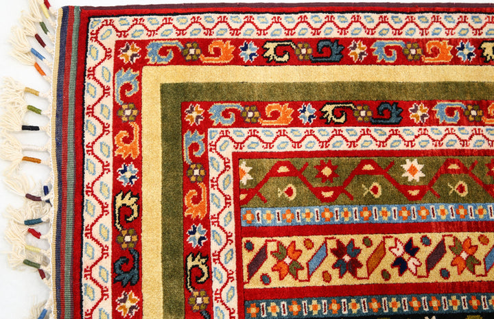 Afghan Shaal Rug 4' 3" x 6' 4" Hand-Knotted | No. AT13098