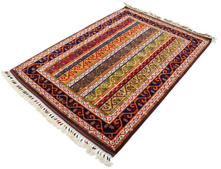 Afghan Shaal Rug 4' 6" x 6' 4" Hand-Knotted | No. AT86388