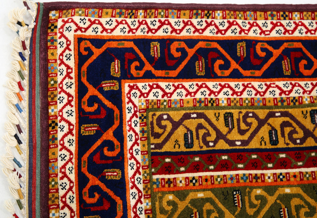 Afghan Shaal Rug 4' 6" x 6' 4" Hand-Knotted | No. AT86388