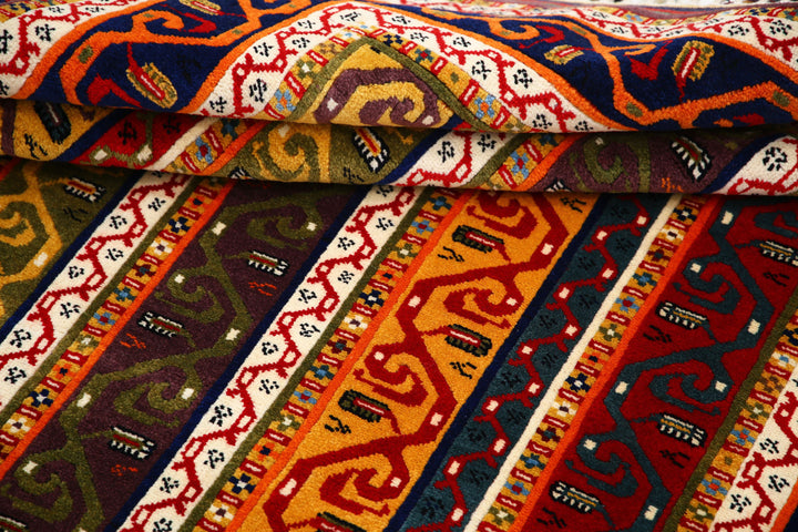 Afghan Shaal Rug 4' 6" x 6' 4" Hand-Knotted | No. AT86388
