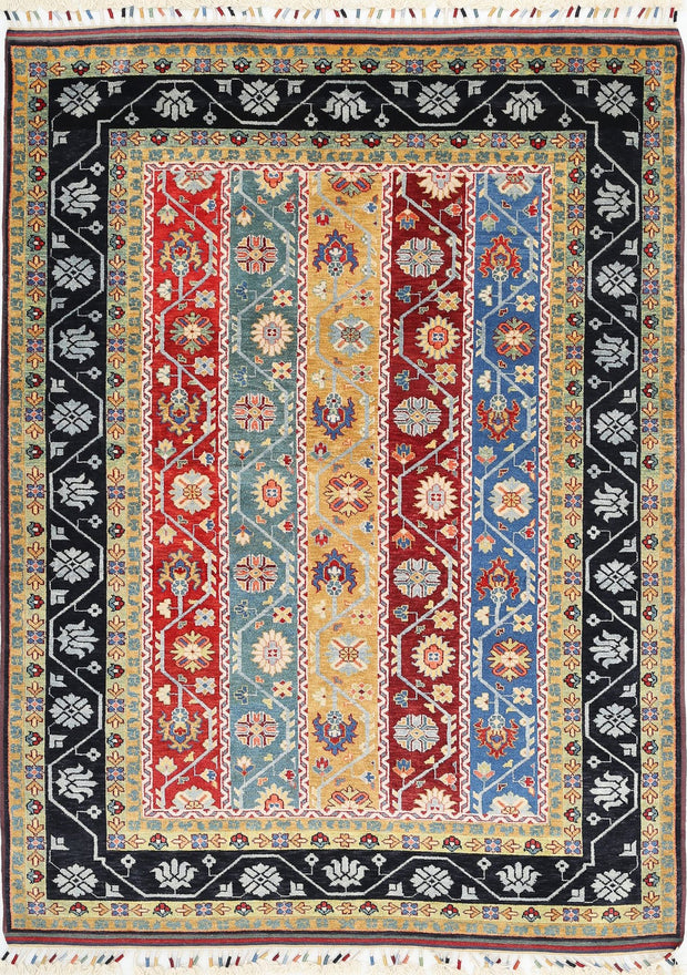 Hand Knotted Shaal Wool Rug 5' 1" x 6' 11" - No. AT36462