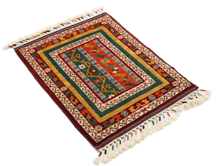 Afghan Shaal Rug 2' 1" x 2' 8" Hand-Knotted | No. AT47728