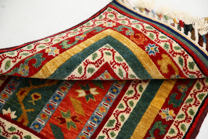 Afghan Shaal Rug 2' 1" x 2' 8" Hand-Knotted | No. AT47728
