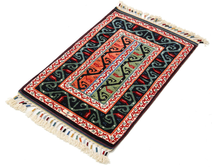 Afghan Shaal Rug 2' 0" x 3' 1" Hand-Knotted | No. AT74138