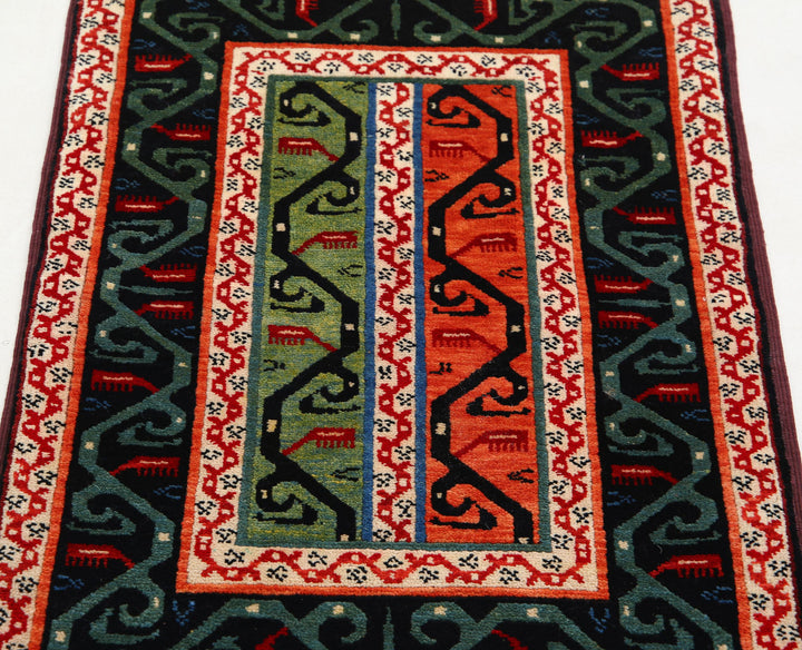 Afghan Shaal Rug 2' 0" x 3' 1" Hand-Knotted | No. AT74138