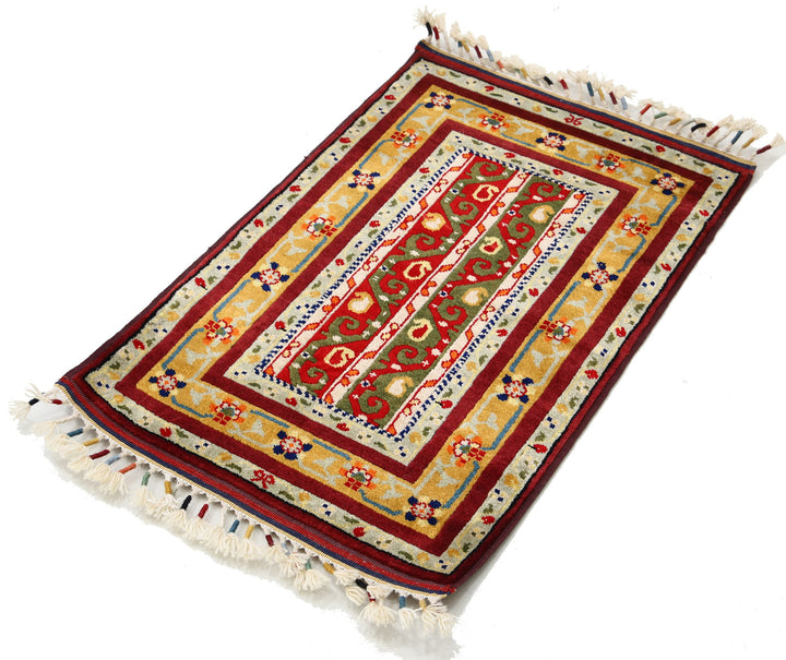 Afghan Shaal Rug 2' 1" x 3' 2" Hand-Knotted | No. AT66652