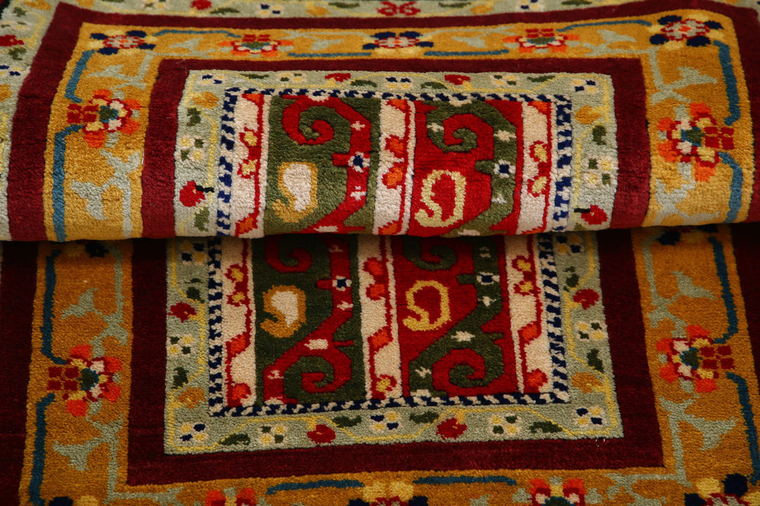 Afghan Shaal Rug 2' 1" x 3' 2" Hand-Knotted | No. AT66652