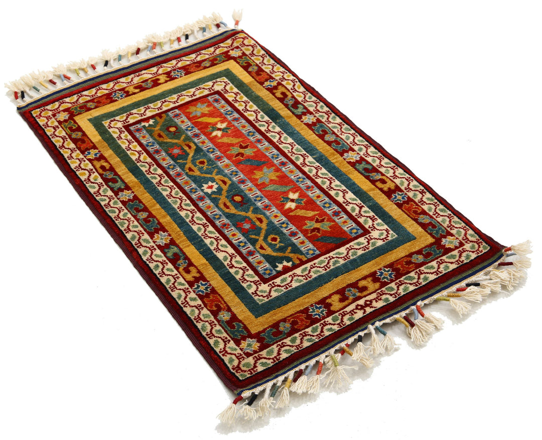 Afghan Shaal Rug 2' 0" x 3' 2" Hand-Knotted | No. AT73666