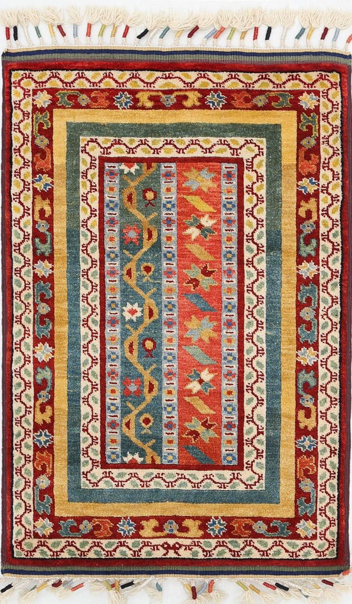 Afghan Shaal Rug 2' 0" x 3' 2" Hand-Knotted | No. AT73666